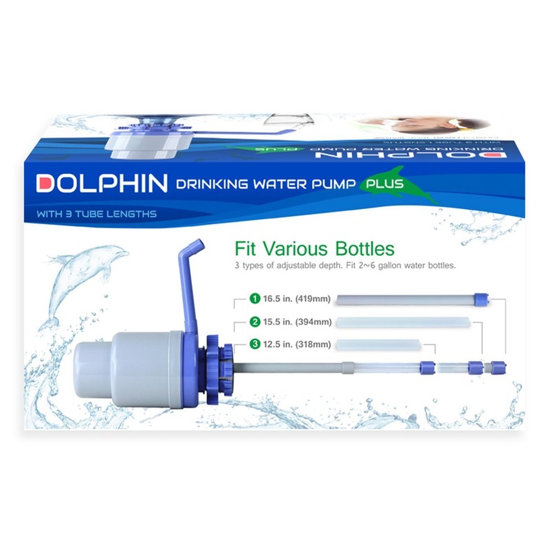 Improved Generation Dolphin Water Bottle Pump with 4 Tubes Fits