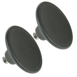 SPARES2GO 4.5cm Small Handle Lid Knob for Le Creuset Casserole Pot/Dish/Saucepan (Black, Pack of 2)