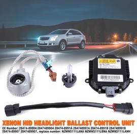 Slakerbe 2PCS Xenon HID Headlight Ballast with Igniter & D2S Bulb, NZMNS111LAN 28474-8991A Headlight Ballast Control Unit Compatible with Infiniti G35 G37 FX35 QX56 for Nissan 350Z Maxima Murano 370Z