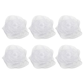 PATIKIL Dance Scarves, 6 Pcs Square Juggling Scarves 24 by 24 Inches for Play Magic Music Activity Juggling Dressing, White