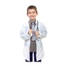 Childrens Lab Coat-Soft Touch with Stethoscope (4) White