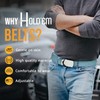 Hold’Em Military Canvas Webbing Belts for MEN’S–Polished Silver Slider Buckle