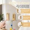 Wshxjzyay 4pack Gold Foldable Wall Hooks, Folding Coat Hooks Wall