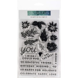 Concord & 9th 10447 Clear Stamps 4"X6"-So Happy