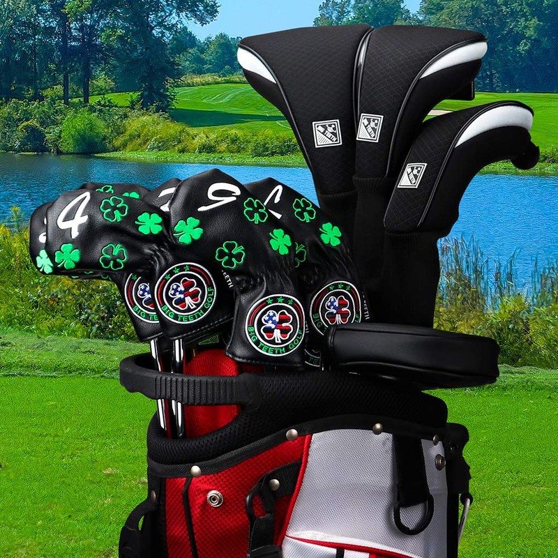 Big Teeth Golf Iron Covers Headcovers Set 11 Pieces (4-9,