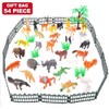 54 Piece Mini Jungle Animals Toys Set,Realistic Wild Animals Figure，Vinyl