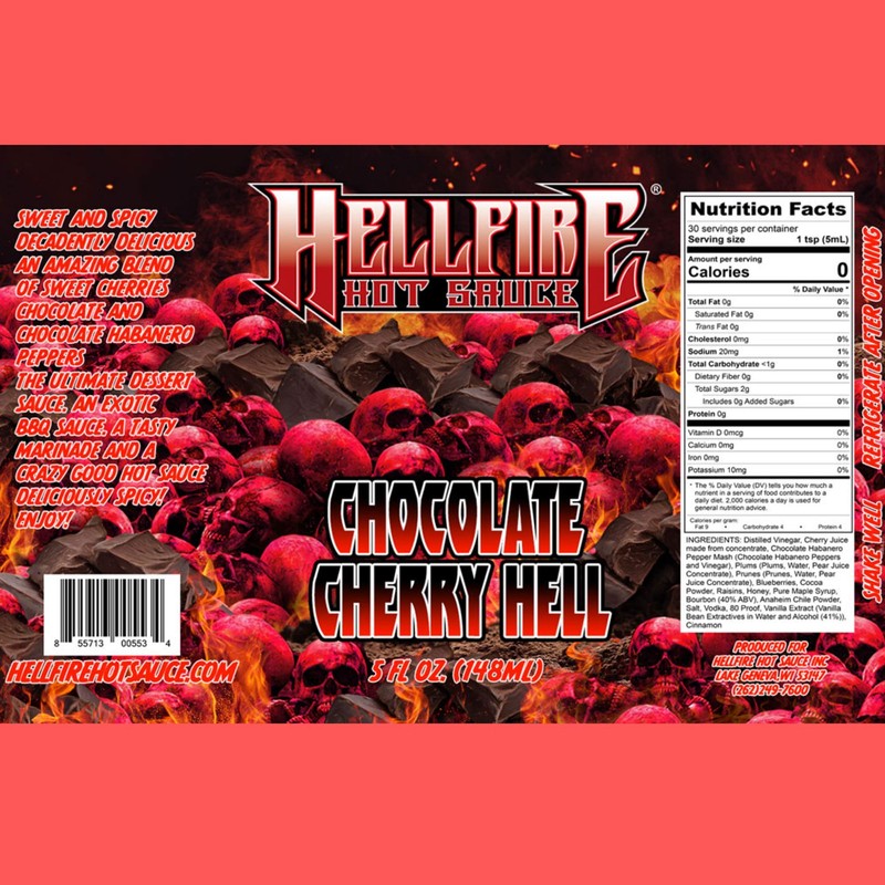 Hellfire Chocolate Cherry Hot Sauce Chocolate Cherry Hell | Hellfire