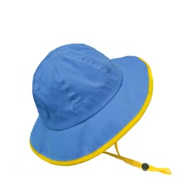 Kiyoliyo, Sun Hat for Kids, Sun Protection, Bucket hat Color Changes for Fun, Soft and Adjustable, for Baby Girls and Boys, Unisex (US, Age, 2 Years, 7 Years, Blue)