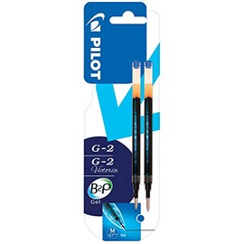 Pilot Pen 2606003B2 - Ersatzmine Gelschreiber G2, Stärke 0,4 mm, blau, 2er Pack