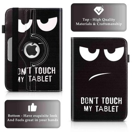 UrbanX 7-8 Inch Universal Tablet Case, Protective Cover StFolio Case for Celkon CT 7 7 8 Inch, with 360 Degree Rotatable Kickstand, Multiple Viewing Angles Stylus Holder - I See You