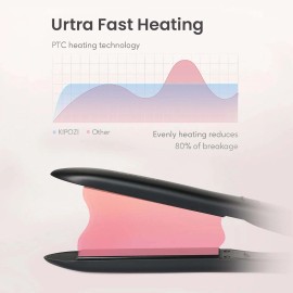 KIPOZI Professional 1 inch Hair Straightener LCD Iron Flat Ceramic Hair Styling