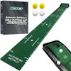 Golf Putting Mat Set with 9.8 ft Putting Green, 4