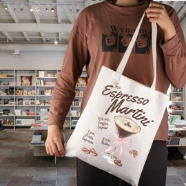 Cocktail Gift Espresso Martini Tote Bag Bachelorette Party Gift Martini Lover Gift (The Espresso M CA Tote Bag)