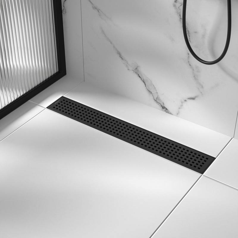 Bernkot Linear Shower Drain 18", 304 Stainless Steel Floor Drain