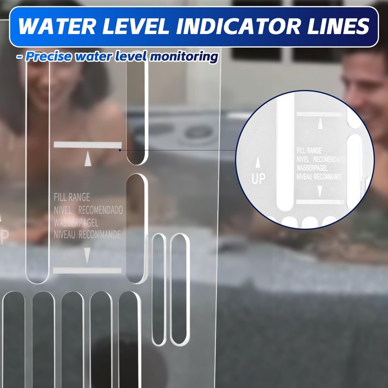 Bodoniy Spa Waterfall Grate, Clear Hot Tub Filter, 8.81"x7.83" Outdoor