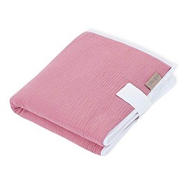 KraftKids Travel Changing Mat Muslin Pink 3 Layers Waterproof Soft Terry Cloth 100% Cotton