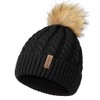 FURTALK Winter Beanie Hat for Women Warm Thick Cotton Lining Knit Bobble Skull Cap Fur Pom Pom Hats for Women