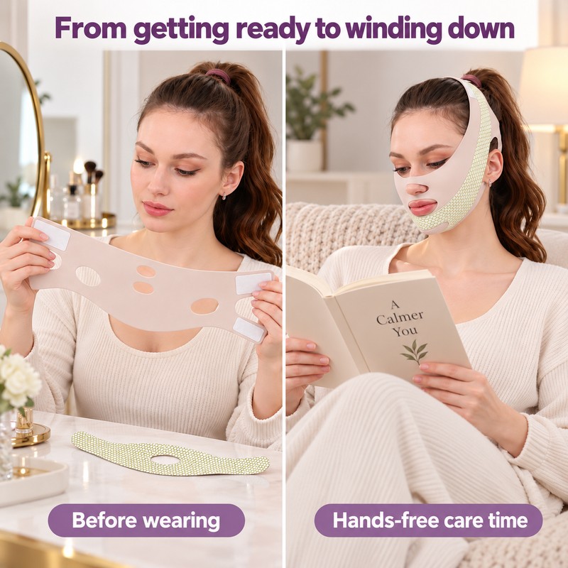 Face-Lift With Sleep Face V Shaper Facial Slimming Bandage Relaxation