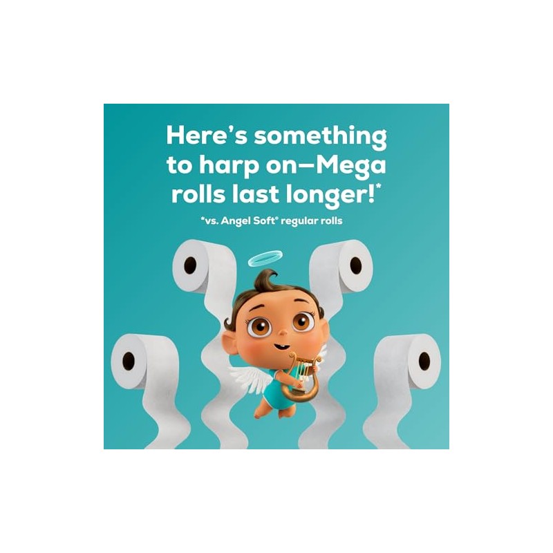 Angel Soft Toilet Paper, 18 Mega Rolls = 72 Regular