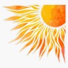 Corner Sun Sticker Bumper Sticker Vinyl Decal 5"