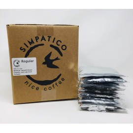 Simpatico Low Acid Coffee - Case of 30 - 2.5 oz Organic Medium Smooth Roast Single Serving Fractional Packs