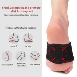 FDEETY 1 Paar Fußgewölbe Bandage Kompressions gepolsterte Bandagen für Schmerzlinderung und wunde Plattfüße Fersensporn Hochgewölbe