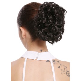 WIG ME UP - Q0147-3 Hairpiece Hair Bun Short Voluminous Braid Curls Butterfly Clip Dark Brown