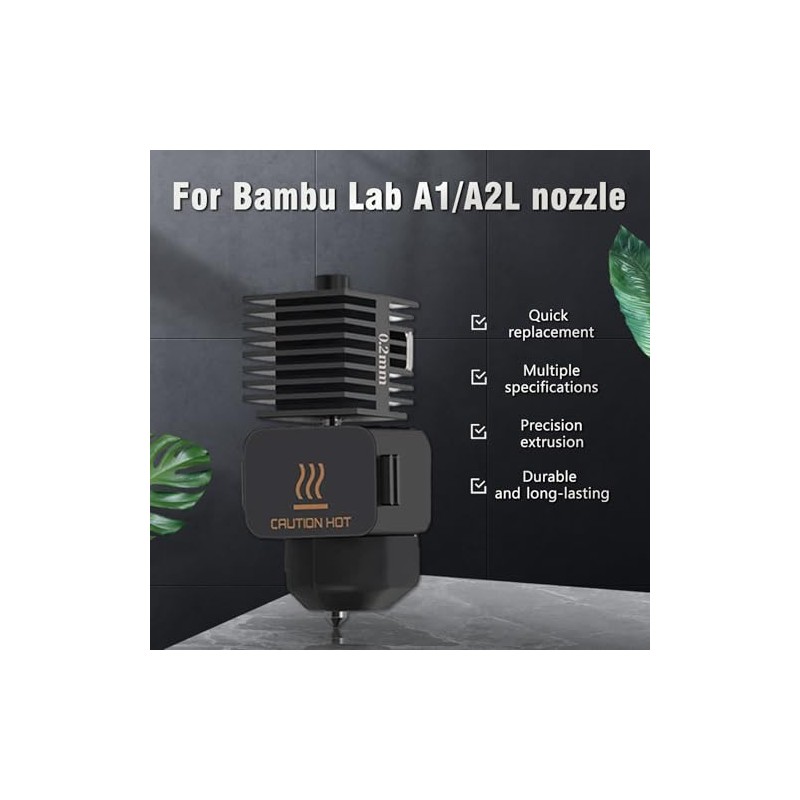 4-Pack Hardened Steel Nozzle Kit for Bambu Lab A1 Series