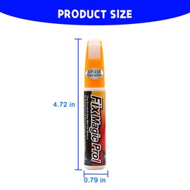 KHGUZ Touch Up Paint for Car, Two-in-One Vehicle Fill Paint Pen, 0.4 oz Quick and Easy Auto Minor Scratch Remover, Effective Car Repairng Gloss Accessories, Universal for SUV, Truck, RV（White）