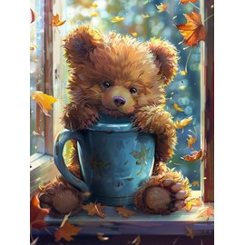 Yeerumo DIY Diamond Painting Accessories Carry Full Set, 5D Painting Diamond Painting Pictures Animal Crystal Embroidery Cross Stitch Home Bedroom Office Wall Decoration 30 x 40 cm