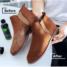 Kaps Nubuck & Suede Cleaner, Cleaner for Shoes, Bags and Boots Made From Nubuck & Suede, With Applicator Brush, Shampoo for all Colours, 75 ml / 2.53 fl oz, Transparent (Neutral), 75.00ml