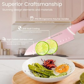 Kitchen 21-Piece Knife Set, German Stainless Steel Kitchen Knives Sets with Acrylic