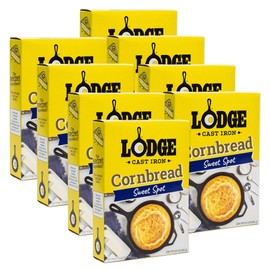 Lodge Lodge Cast Iron Skillet Cornbread - Pair with Cast Iron Skillet, Wedge Pan, Cornstick Pan or Muffin Pan, Quality Ingredients (8 Pack) - Sweet Spot