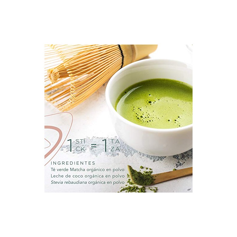 Té Matcha Latte Orgánico en Sticks, 16 Sticks, Ceremony Matcha