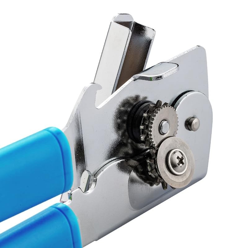 Simple Steel Can Opener - Sturdy Metal Manual Lid Opener,