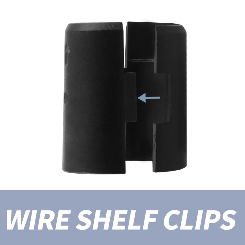 Bivethoi 54 Pack Wire Shelf Clips, 3/4 Inch Dia Split