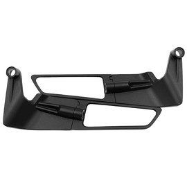 Ieron 2Pcs Modified Motorcycle Wing Rearview Mirrors, Adjustable Rotating Side Mirrors Wind Swivel Wing Mirrors Multi Angle for Ninja