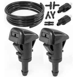Click&Fit Windshield Washer Nozzles Repair Kit compatible with Chrysler 300 Sebring, Jeep Compass Grand Cherokee Patriot 2001-2016 – Wiper washer sprayers replacement 5303833AA 5116079AA