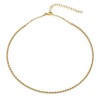 Tradtional Thin Cable Twist Braid Rope Choker Collar Necklace for