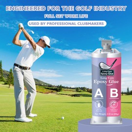 DINGSEN Golf Club Epoxy - 2.1oz Long Cure Golf Shaft Repair - Waterproof & Extra Strength - Golf Epoxy Glue for All Golf Shafts, Golf Heads, Drivers, Putters, and Irons，Tailored for The Golf Industry