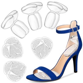 Almohadillas de Talón y Metatarsianas Adheribles para Zapatos de Mujer y Hombre VEAKAR,12 PCS Almohadillas para Zapatos,Reutilizable Plantillas para Zapatos,Antideslizante