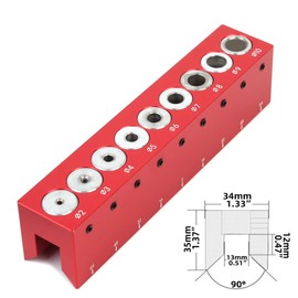 FTtool Carpenter's Drill Stand, Aluminum, Round Bar, Wood, Drilling Locator, DIY Tool, 0.8, 0.2, 0.2, 0.2, 0.2, 0.3, 0.2, 0.3, 0.2, 0.3, 0.3, 0.3, 0.3, 0.39, 0.4 inches (2