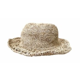 Summer Sun hat for Men & Women Made from Natural Hemp from Himalaya. Breathable sweatproof Wide Brim Foldable Beach hat. Ivory