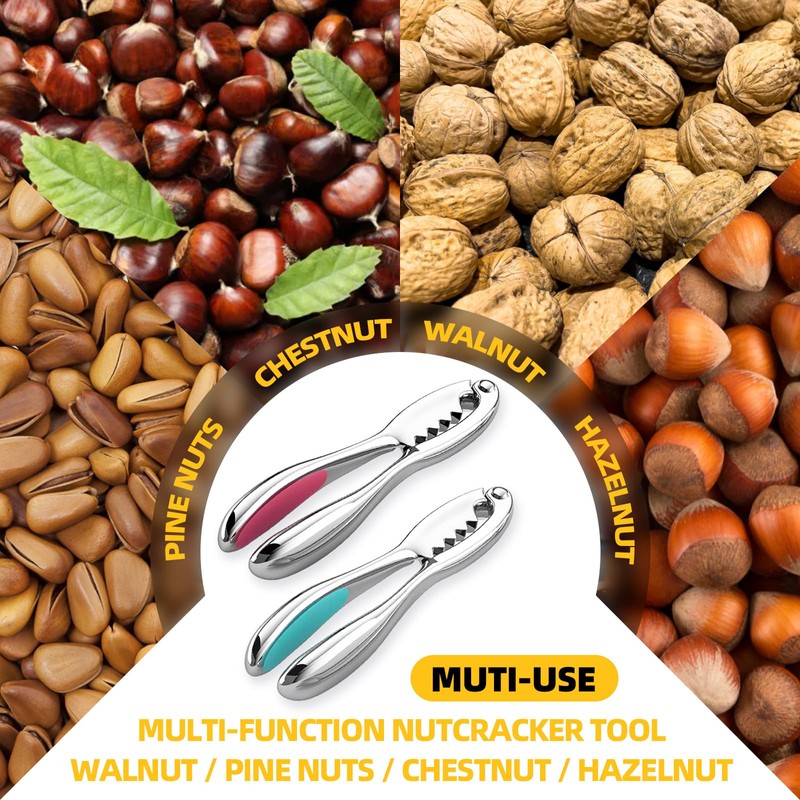 Tuofang Nutcracker Walnuts, Nutcracker, High-Quality Stainless Steel Nutcracker, Suitable for
