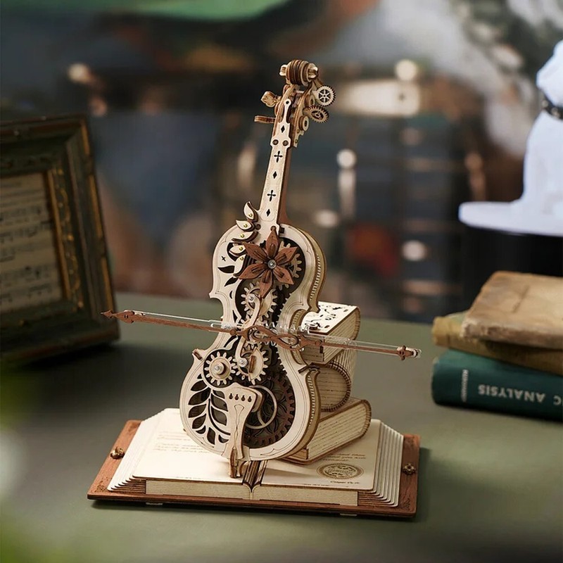 ROKR OKR Magic Cello - 3D Wooden Puzzle Music Box