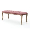 Christopher Knight Home Tassia Tufted Velvet Ottoman, Blush / Natural