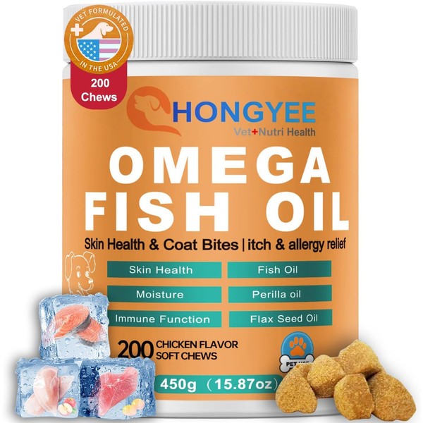 Skin & Coat-Omega 3-in-1 Fish Oil for Dogs and Cats