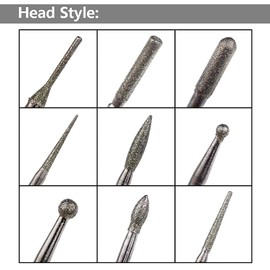 JUTOSU 30 Carbide Bars, 0.09 inch (2.35 mm) Shaft Mini Router Bit, Carbide Bar, Grinding Bit, Rotary File for Pen Routers, High Speed Steel, Router Bit, Carbide Drill Bit, Drill Cutter, Router Bit, Carbide Drill, Polishing, Rotary Bar, Diamond Cutter, Me