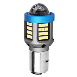 LED Motorcycle Headlight Bulb White High Brightness Wide View Aluminium Alloy Motorbike Front Light Bulbs BA20D