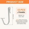 PATIKIL 2.3" J Hooks, 12 Pack Hook Wire Rack Hooks